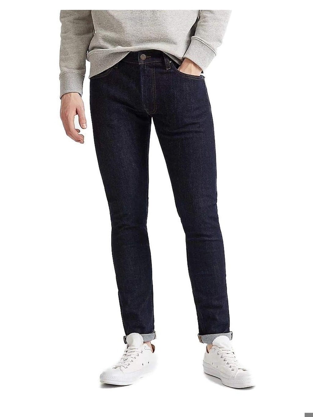 LEE Men's Luke Jeans pantaloni gri-negru barbati