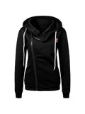 BUOYDM Hanorac cu gluga negru femei