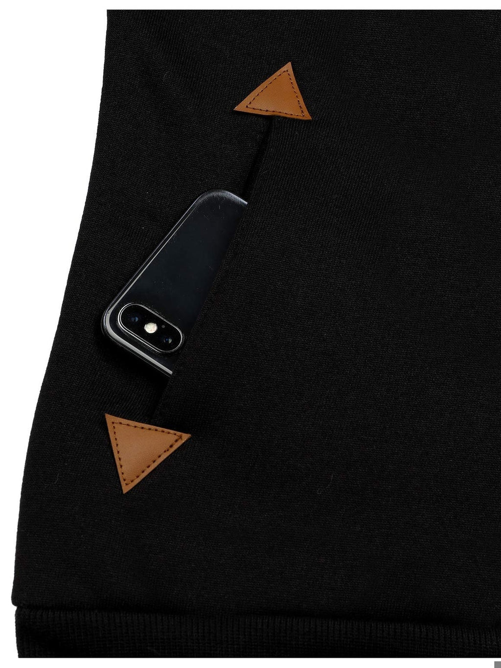 BUOYDM Hanorac cu gluga negru femei