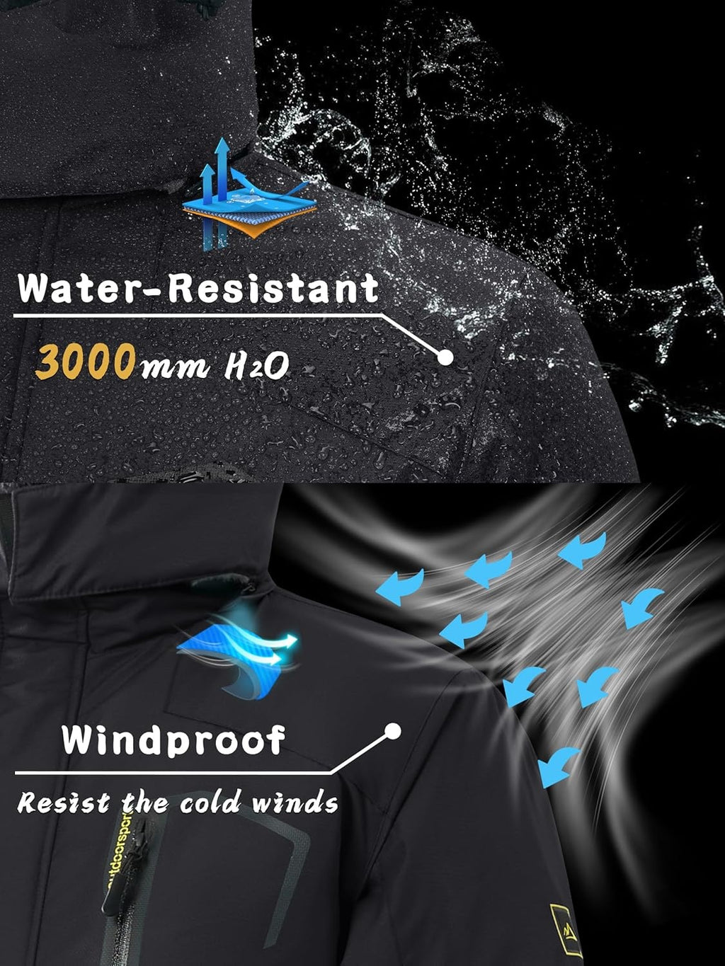 KEFITEVD Jacheta softshell de iarna barbati