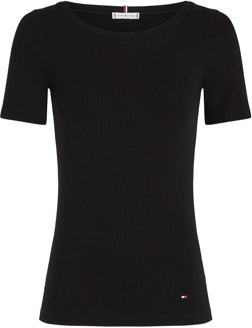 TOMMY HILFIGER Tricou Rib Slim Fit maneca scurta femei