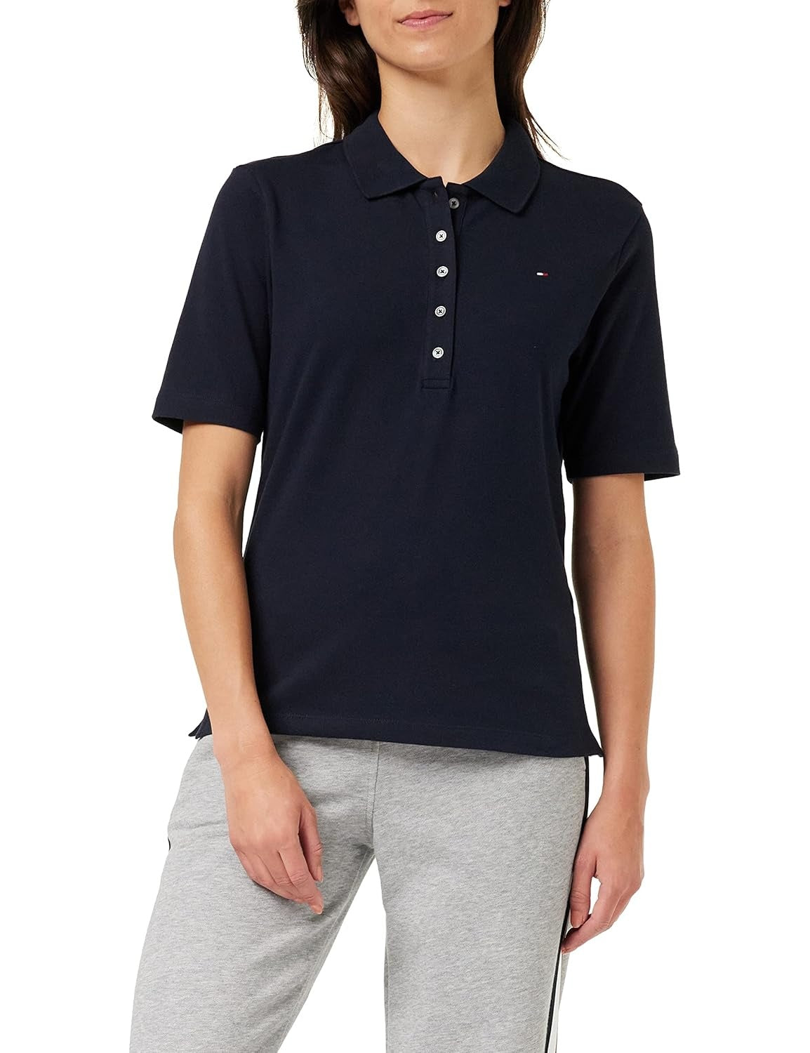 TOMMY HILFIGER Tricou polo 1985 Pique maneca scurta femei