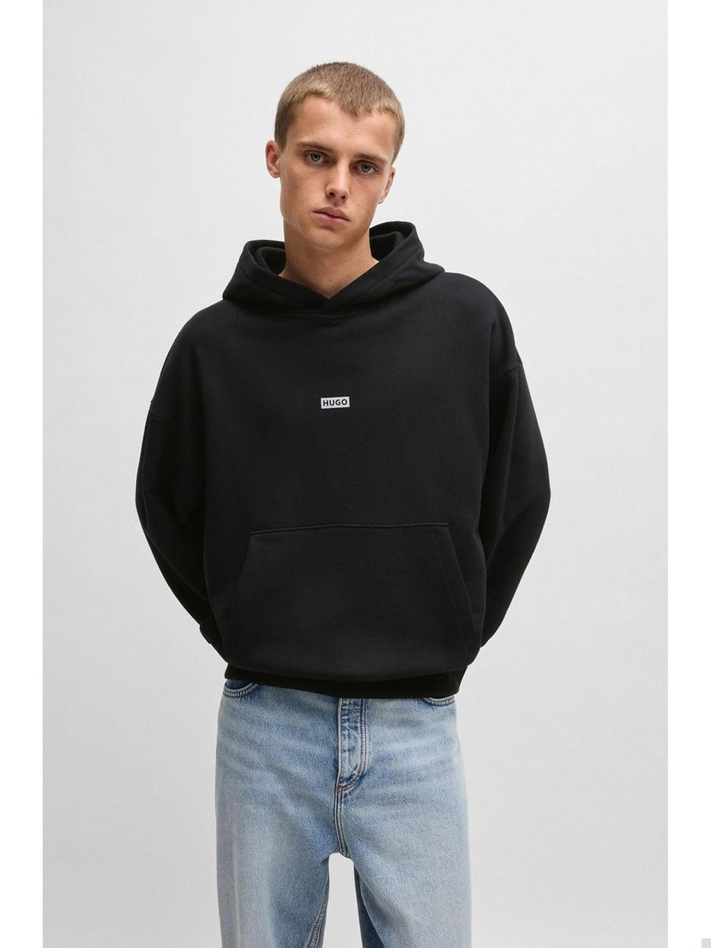 HUGO BOSS Hanorac light blue/negru