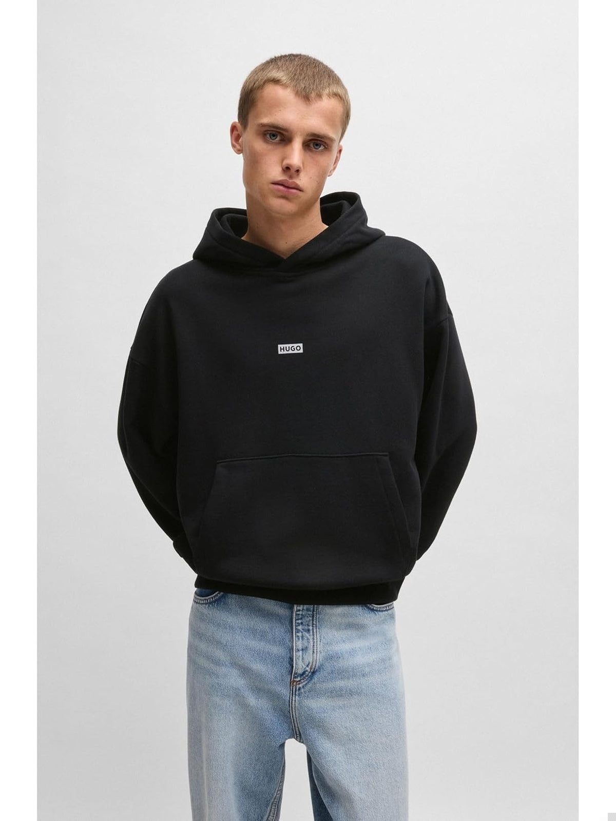 HUGO BOSS Hanorac light blue/negru