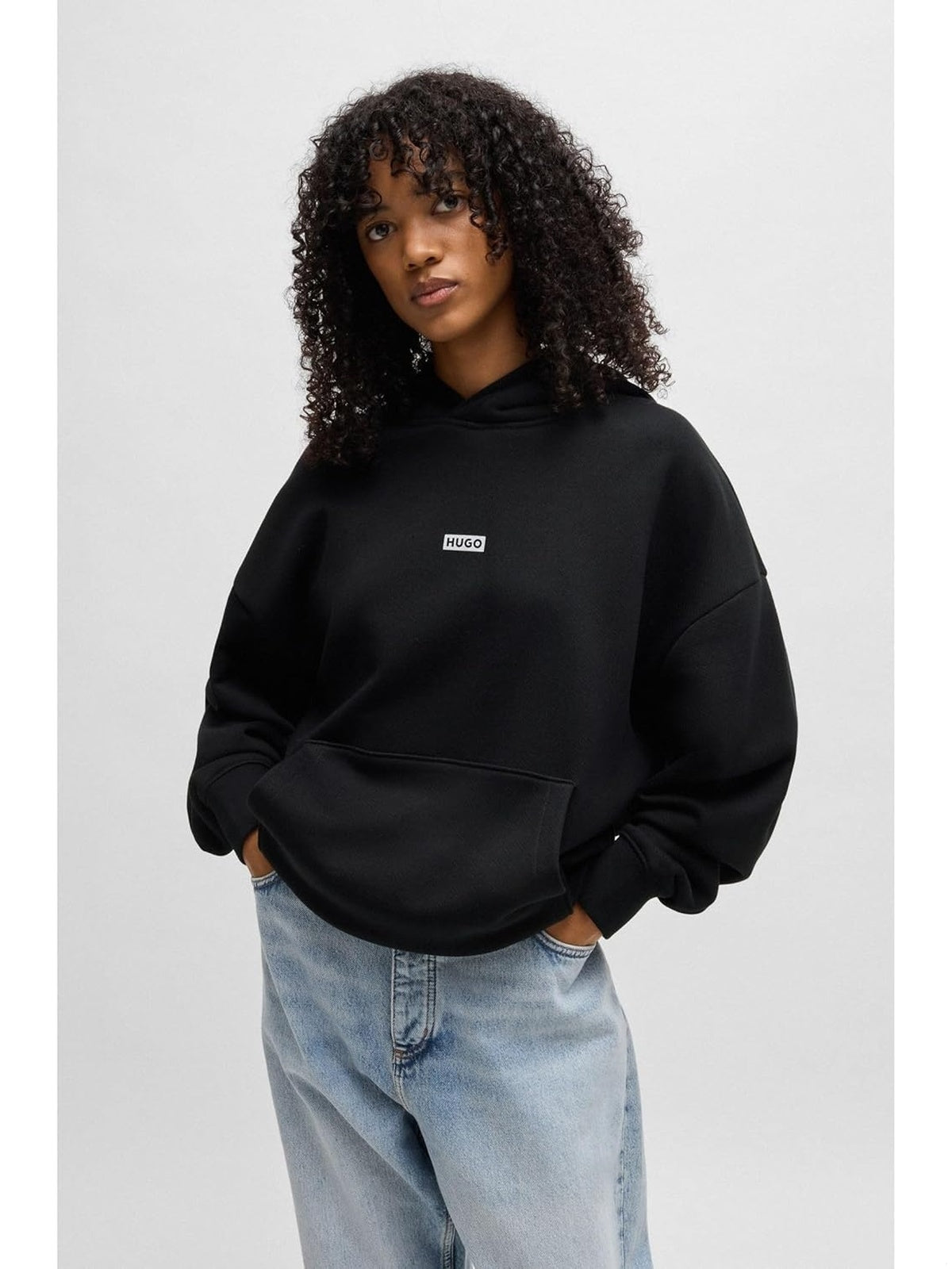 HUGO BOSS Hanorac light blue/negru