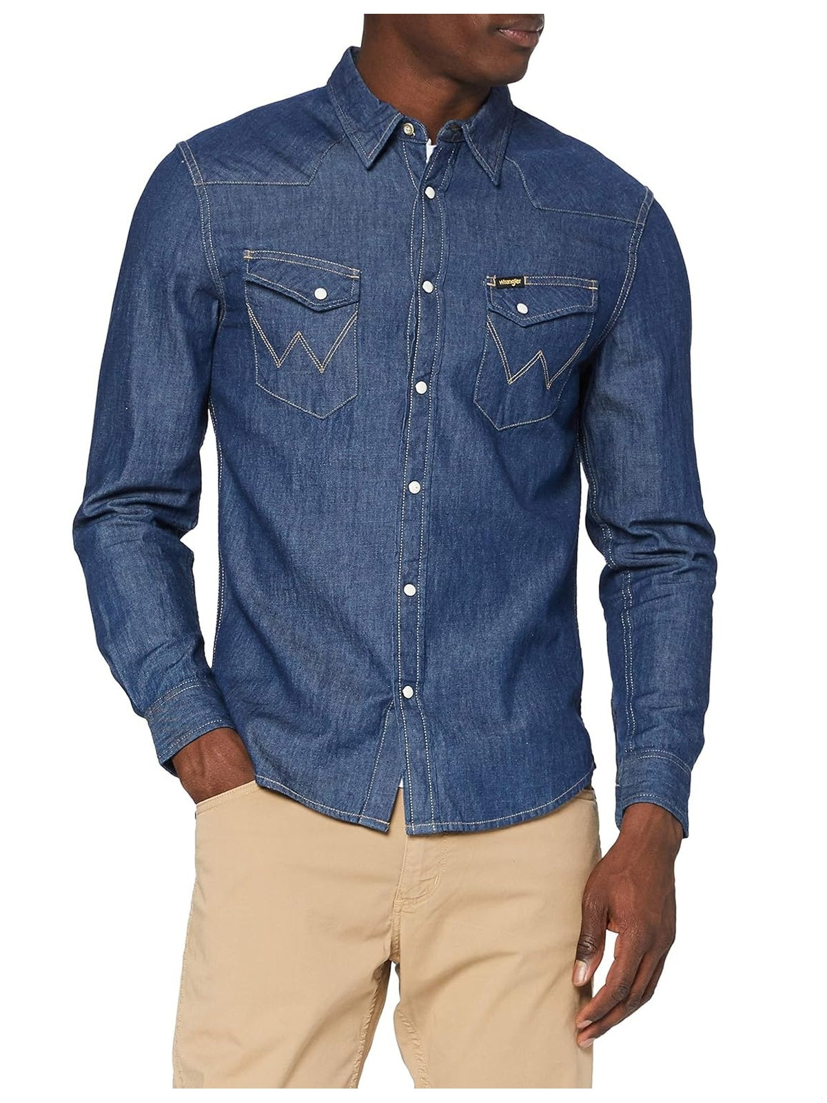 WRANGLER Camasa denim western barbati