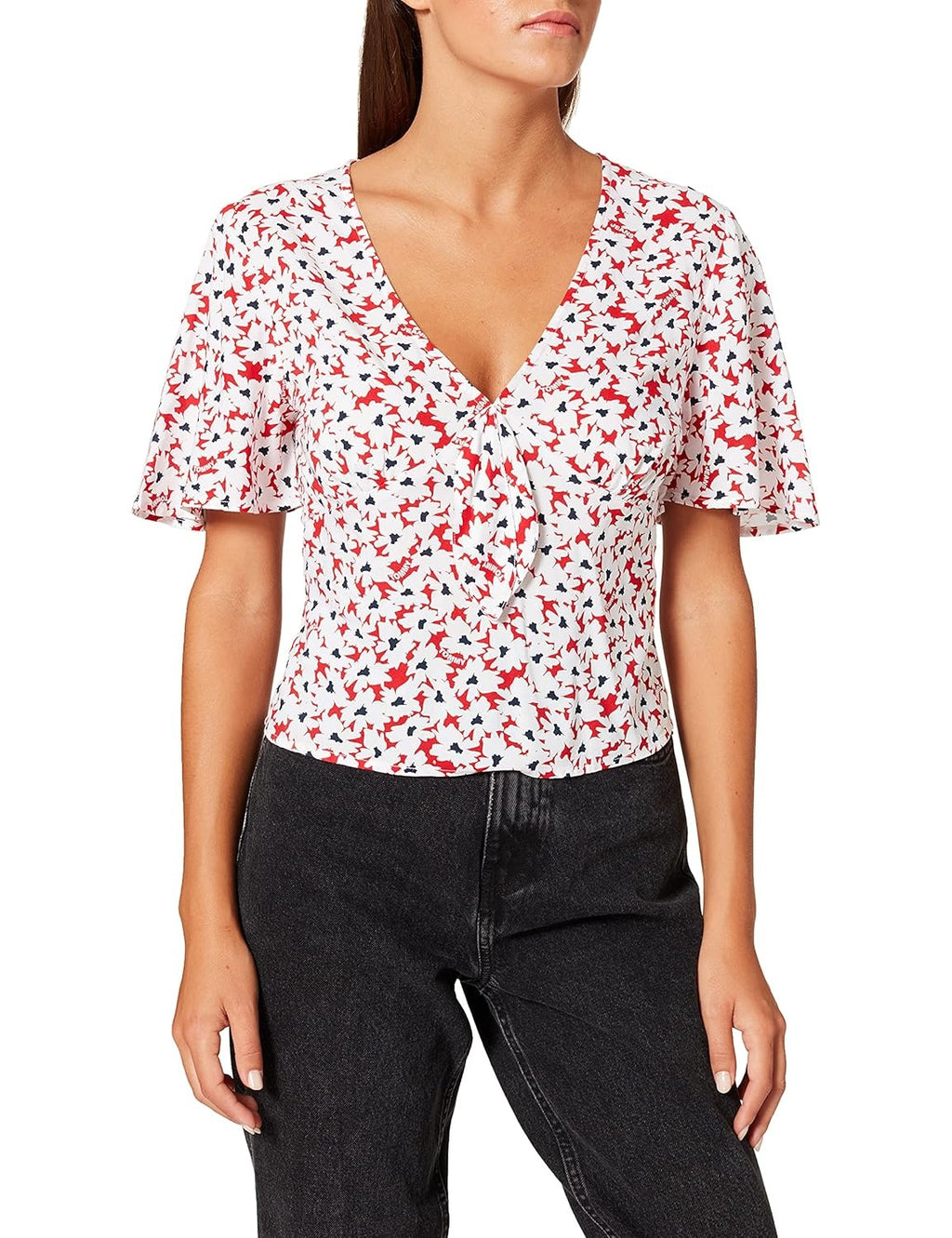 TOMMY JEANS Tricou cu nod Print femei