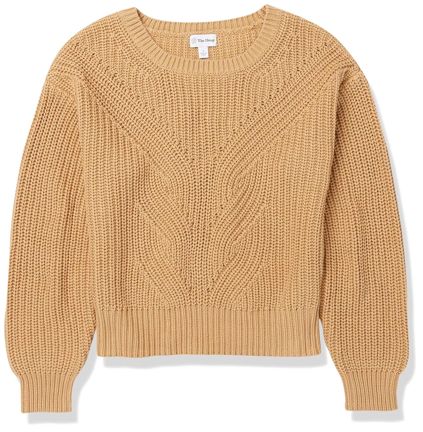 THE DROP Pulover Selena Cable Front Cropped femei