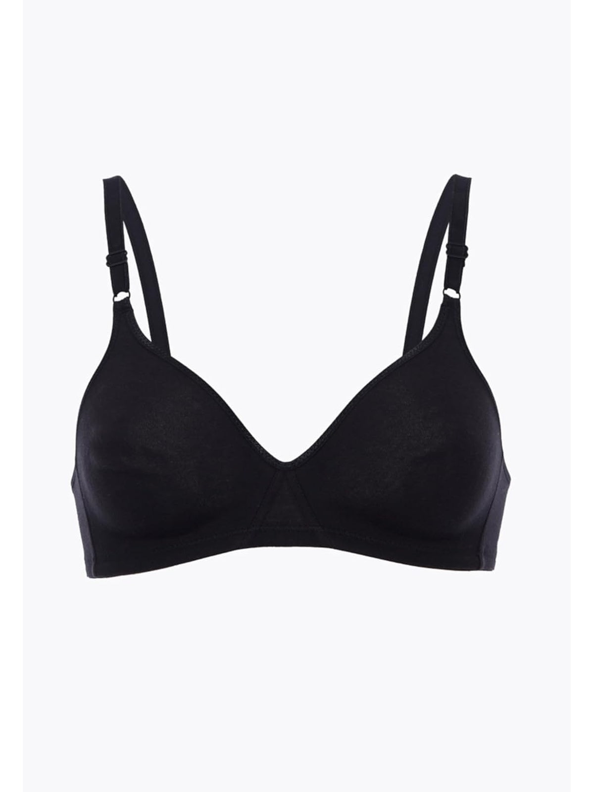LOVABLE Sutien fara intaritura bumbac elastic cu deschidere in fata bumbac negru femei