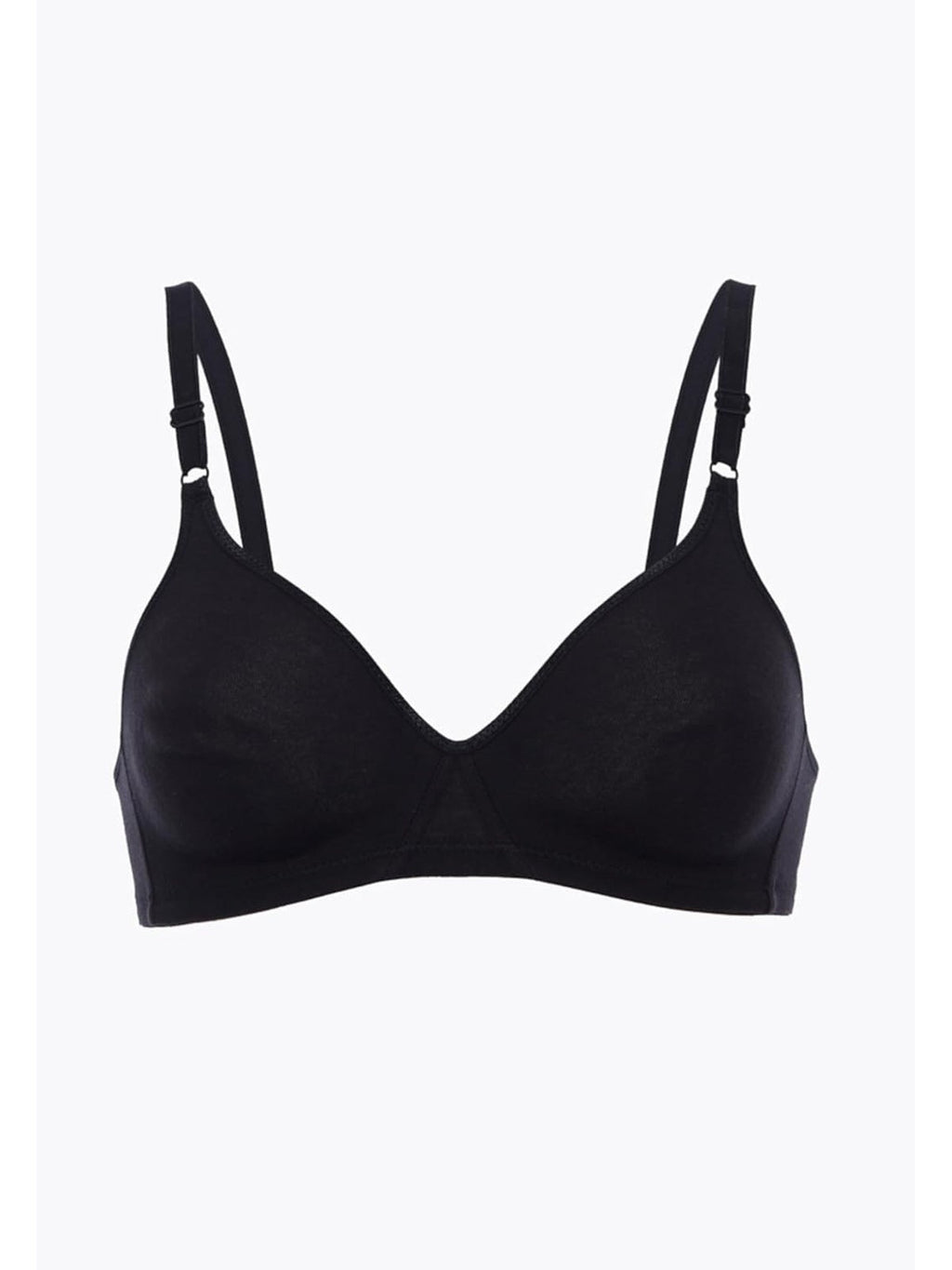 LOVABLE Sutien fara intaritura bumbac elastic cu deschidere in fata bumbac negru femei