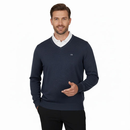 CALVIN KLEIN Pulover Soft din bumbac cu anchior barbati