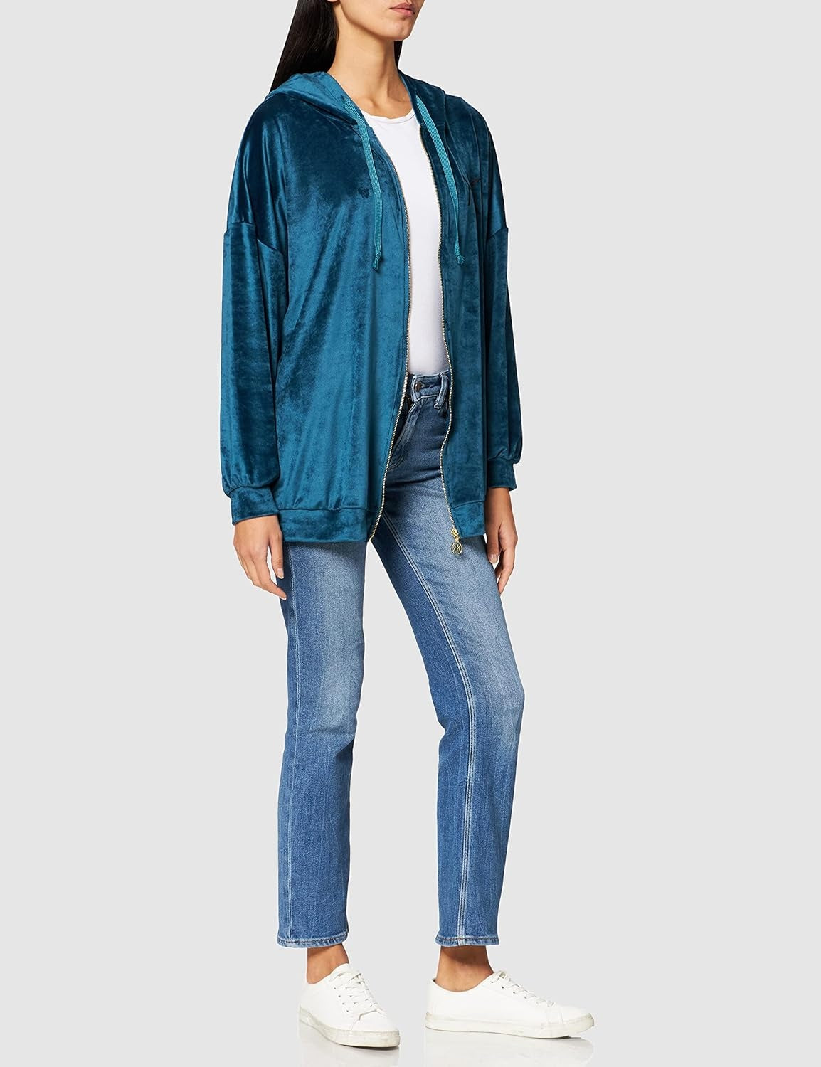 KENDALL & KYLIE Hanorac cu gluga Velvet Oversized femei