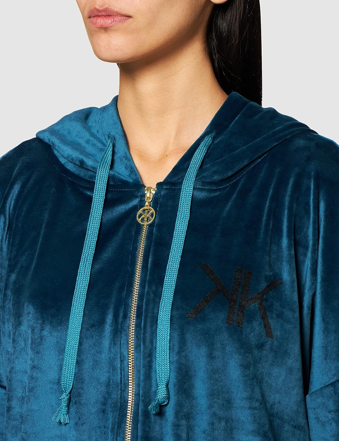 KENDALL & KYLIE Hanorac cu gluga Velvet Oversized femei