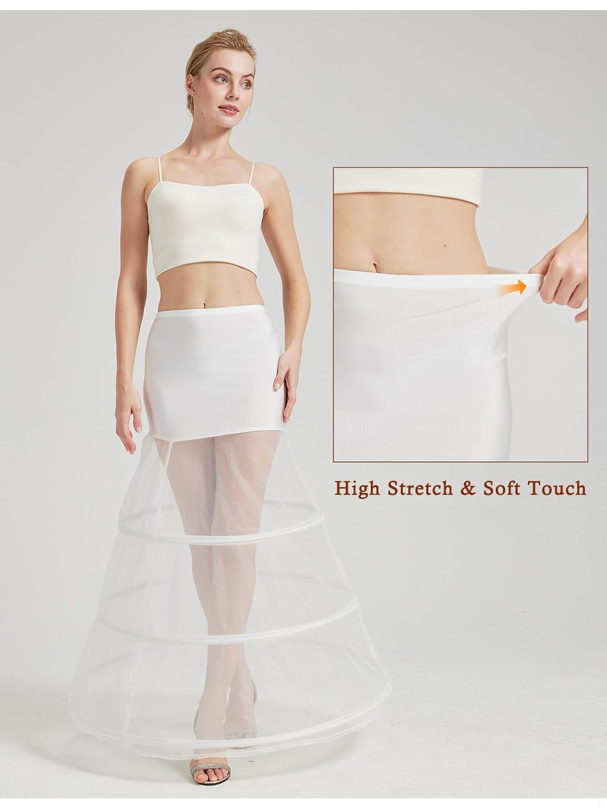 ROCKABILLY Crinolina pentru Rochie de mireasa/ocazii lunga cu cerc forma A femei