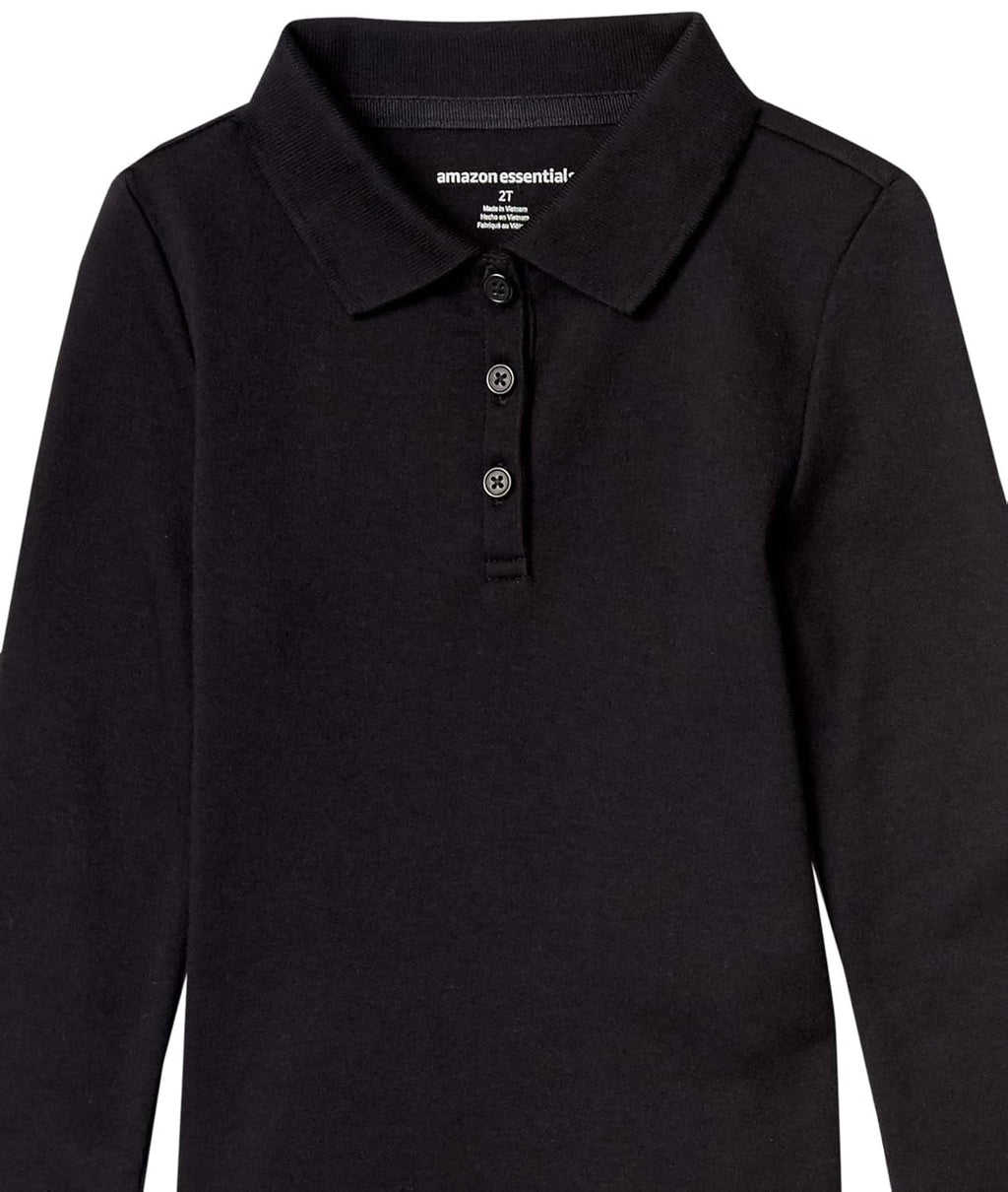 AMAZON ESSENTIALS Tricou polo Interlock maneca lunga set 5 buc fete