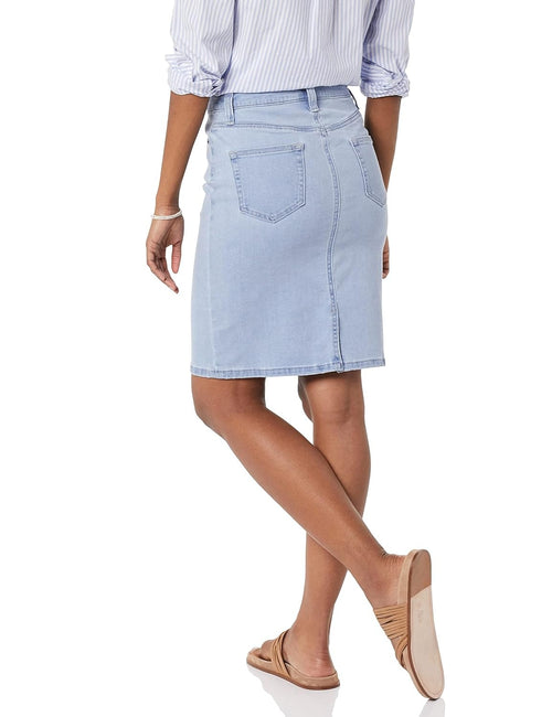 AMAZON ESSENTIALS Fusta Jeans clasica cu 5 buzunare femei