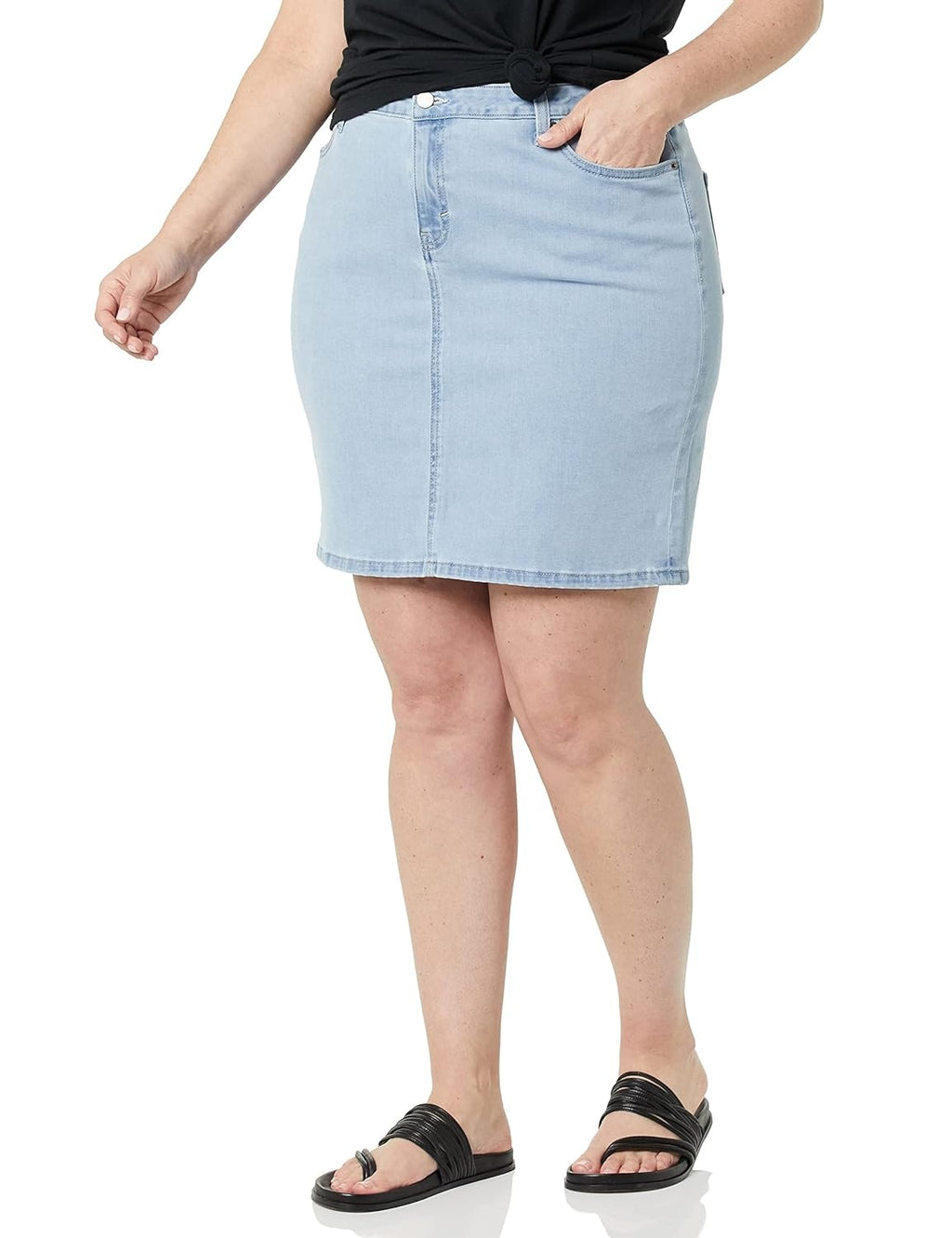 AMAZON ESSENTIALS Fusta Jeans clasica cu 5 buzunare femei