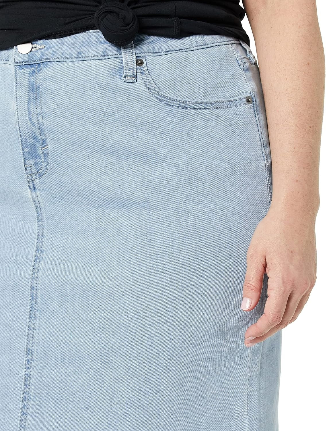 AMAZON ESSENTIALS Fusta Jeans clasica cu 5 buzunare femei