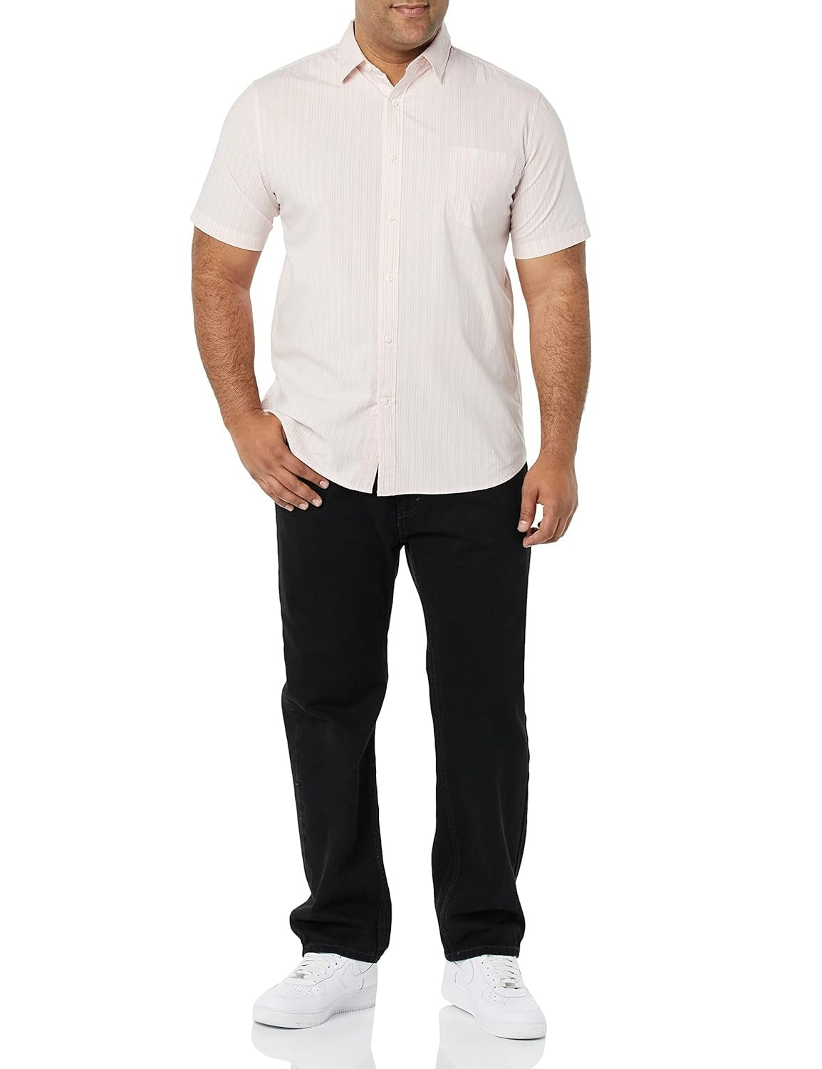 AMAZON ESSENTIALS Camasa Stretch Popeline maneca scurta barbati
