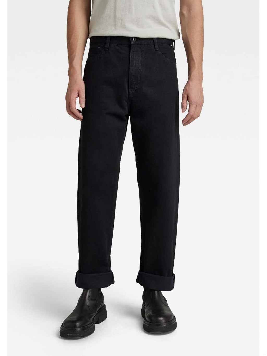 G-STAR Blugi largi Type femei negri 30W 30L