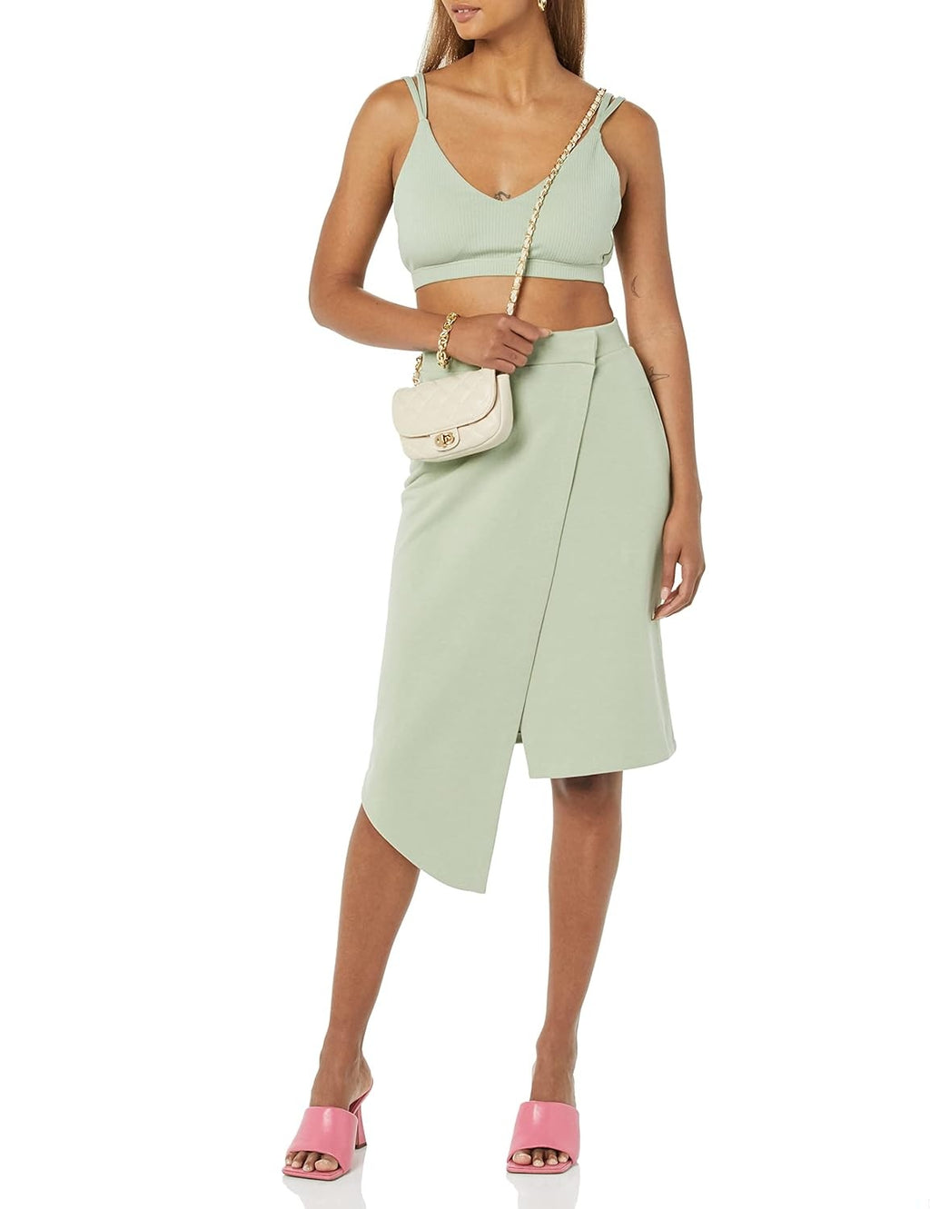THE DROP Fusta Midi Hazel femei