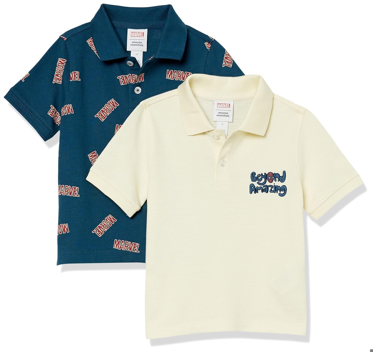 AMAZON ESSENTIALS Tricou polo Pique Disney Marvel set 2 buc baieti