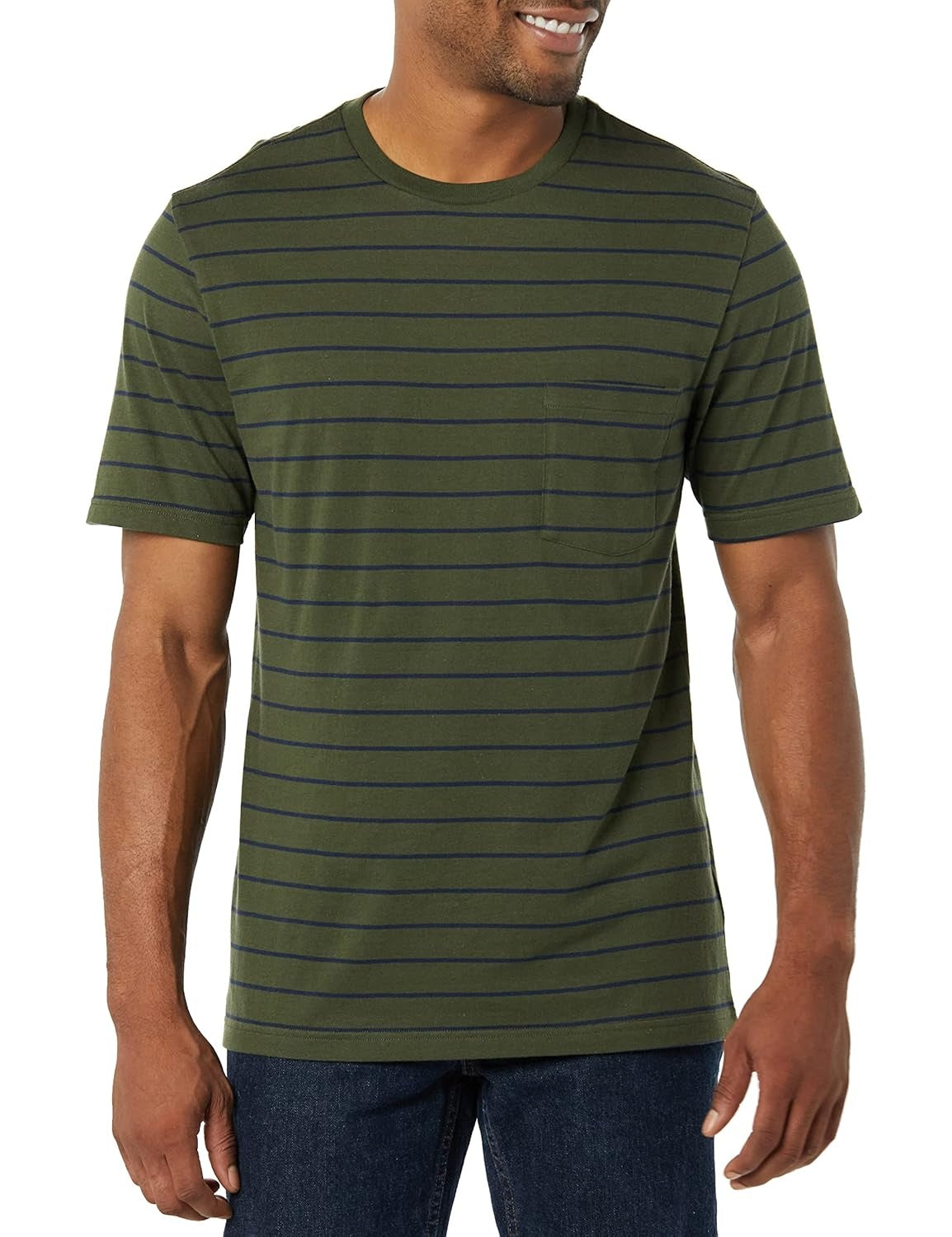 AMAZON ESSENTIALS Tricou maneca scurta cu guler rotund barbati
