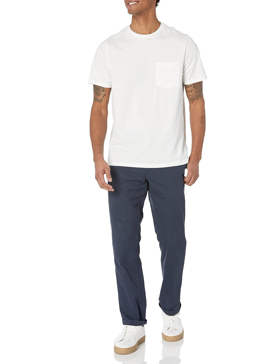 AMAZON ESSENTIALS Tricou maneca scurta cu guler rotund barbati