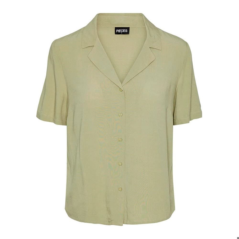 PIECES Top Olivia maneca scurta femei