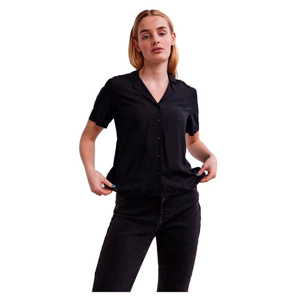 PIECES Top Olivia maneca scurta femei
