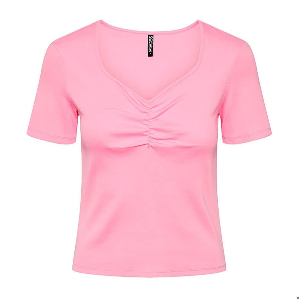 PIECES Top Tania maneca scurta femei