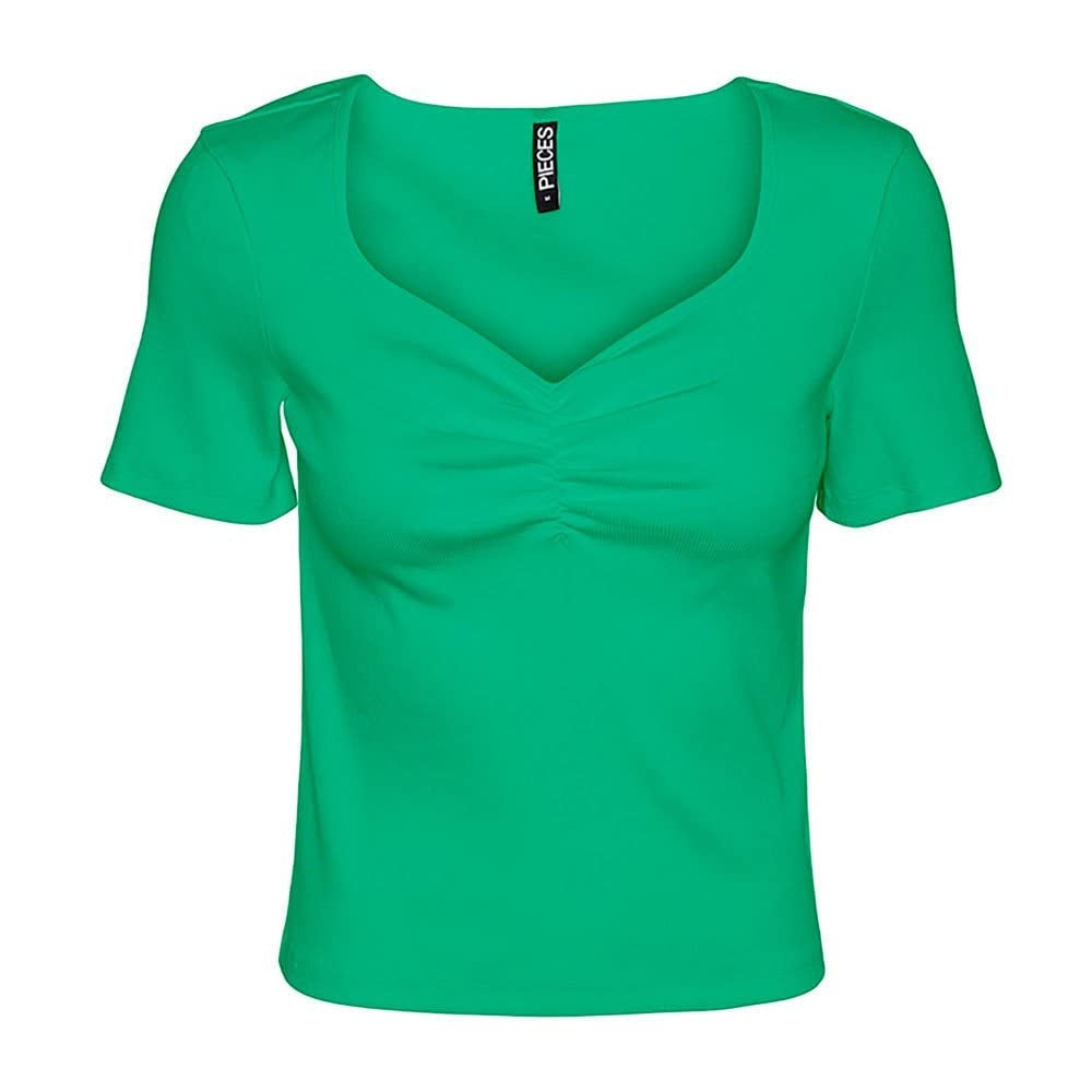 PIECES Top Tania maneca scurta femei