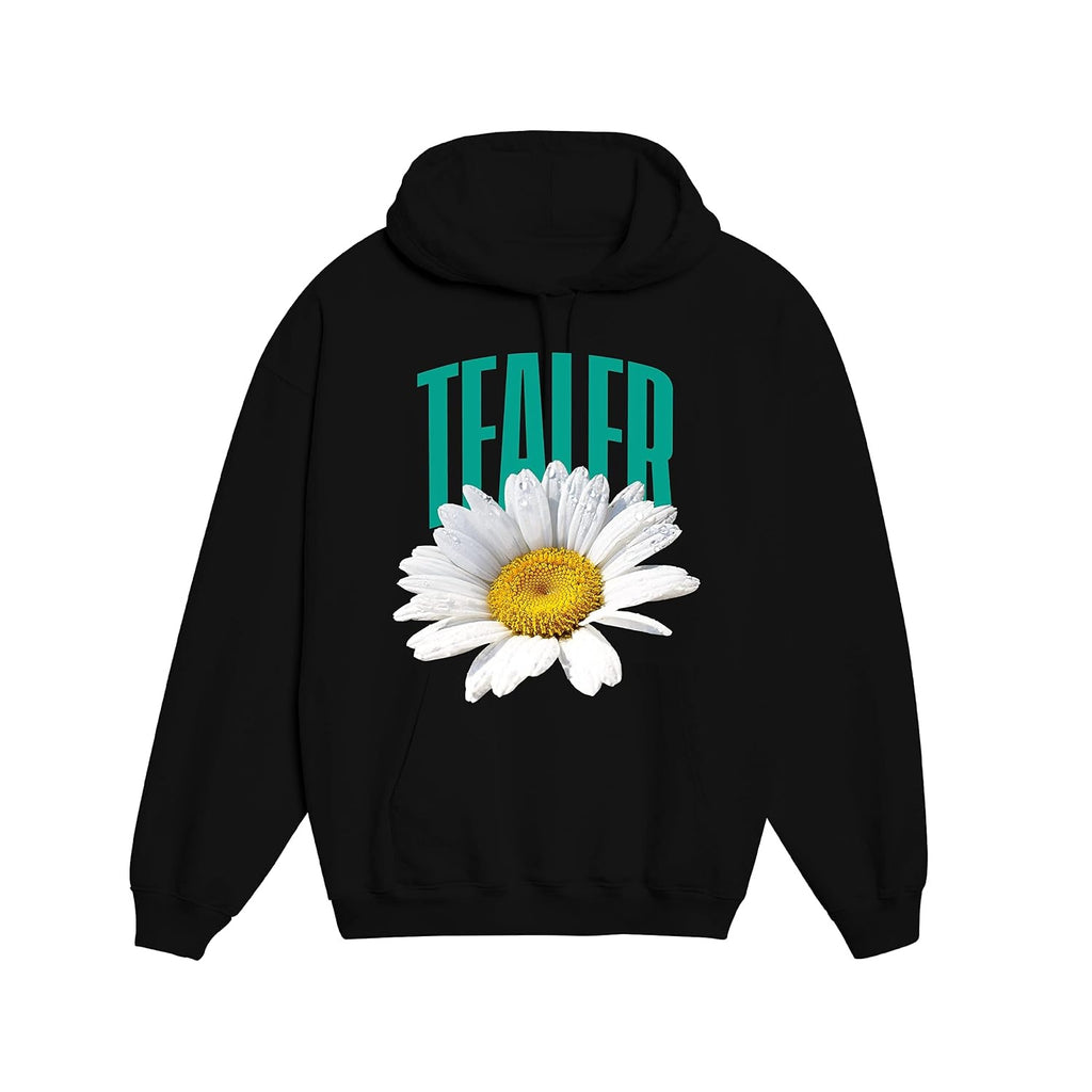 Hanorac cu Glugă Tealer Flower Logo Negru