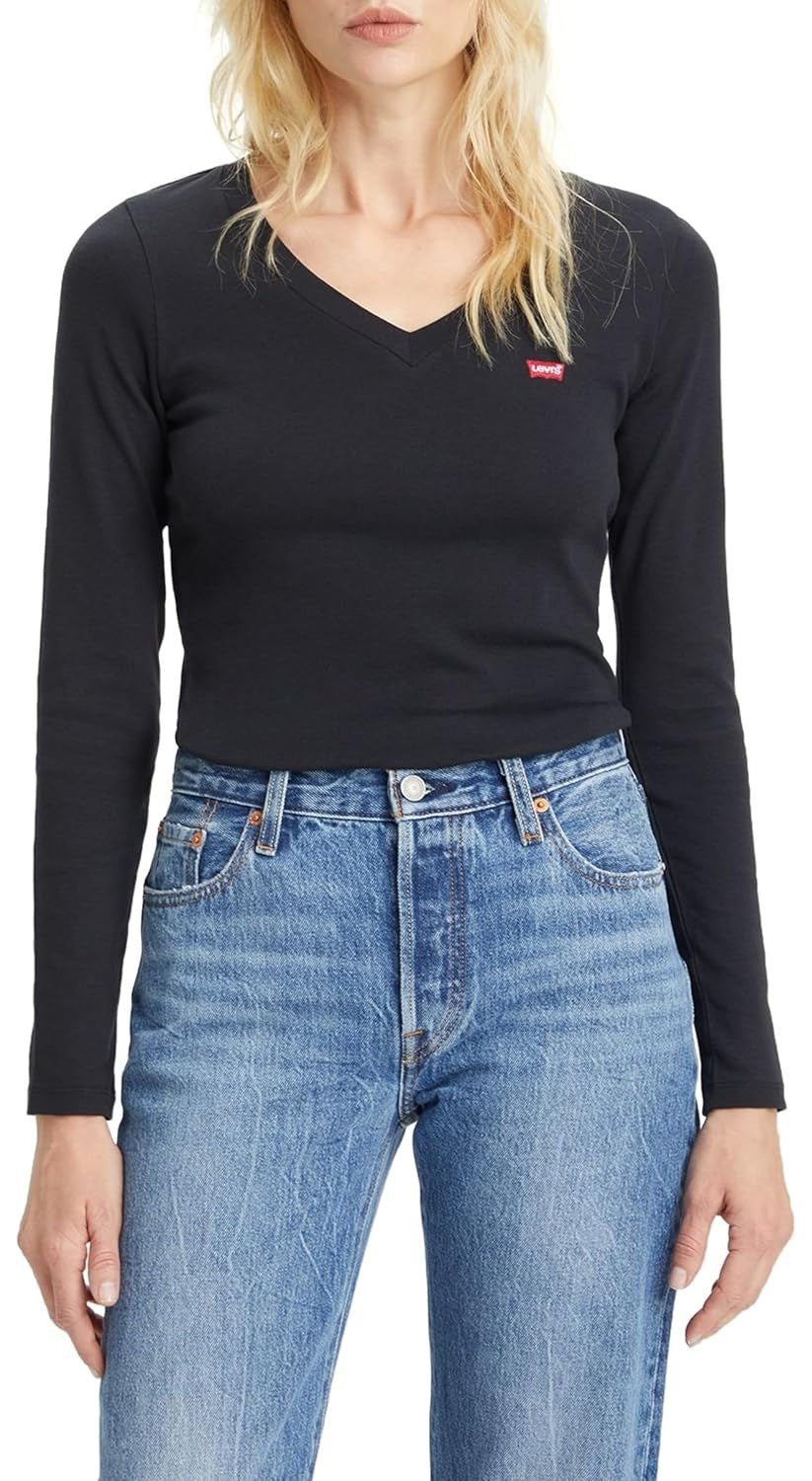 LEVI'S Tricou Baby Tee maneca lunga cu anchior femei