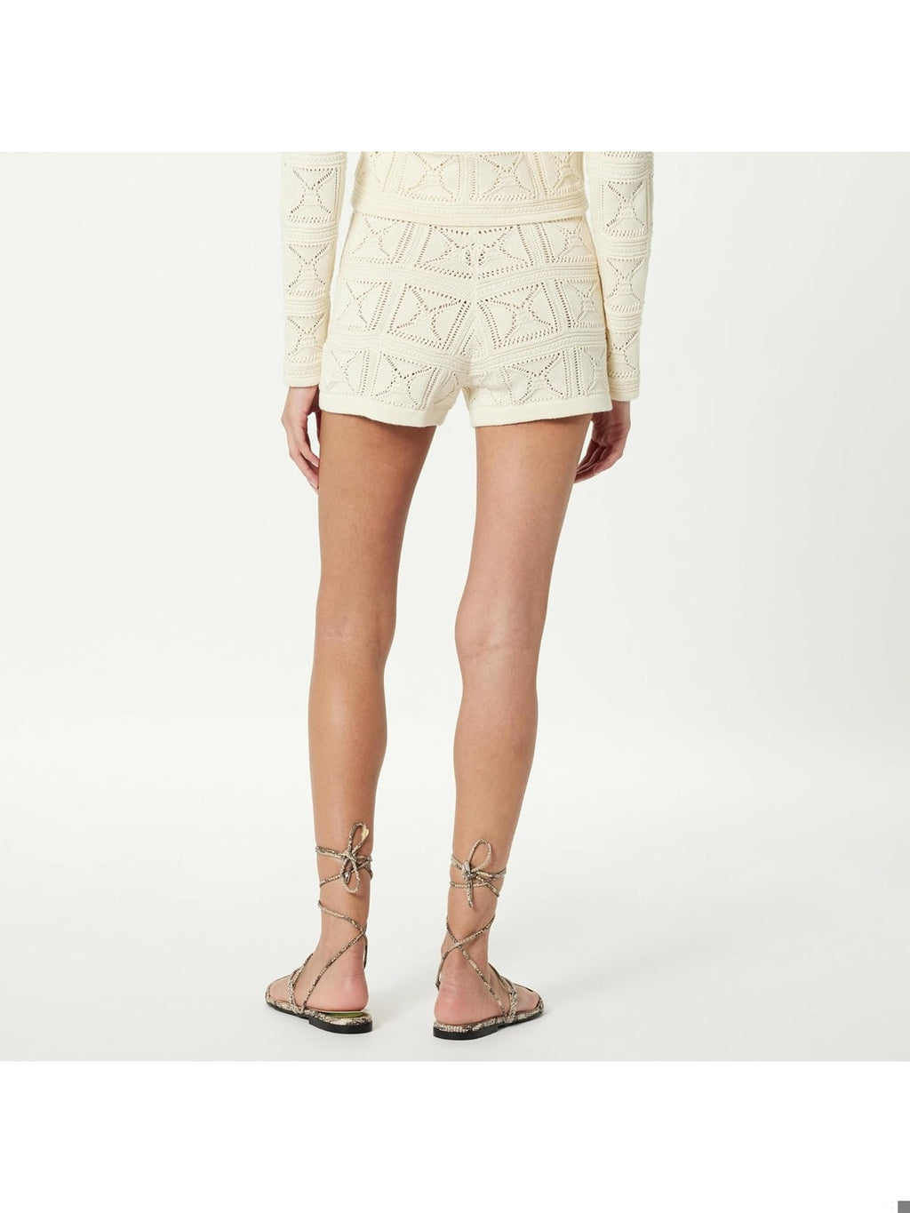 THE DROP Pantaloni scurti Lee Drawstring crochet femei