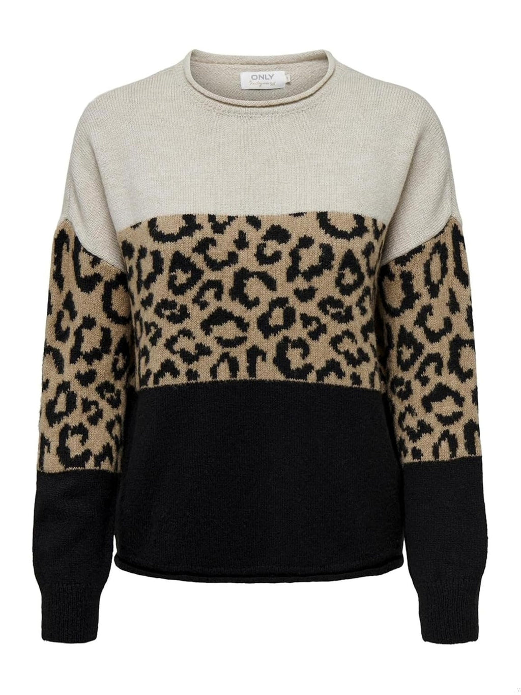 ONLY Pulover multicolor animal print/bej/negru femei