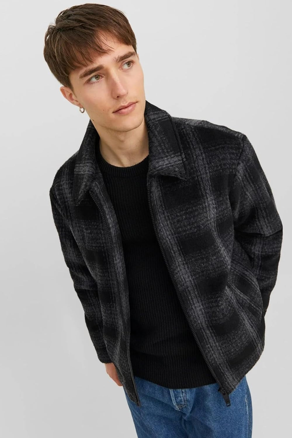 JACK & JONES Jacheta fleece Lunar barbati