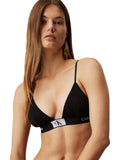 CALVIN KLEIN Sutien forma triunghi banda logo CK negru femei