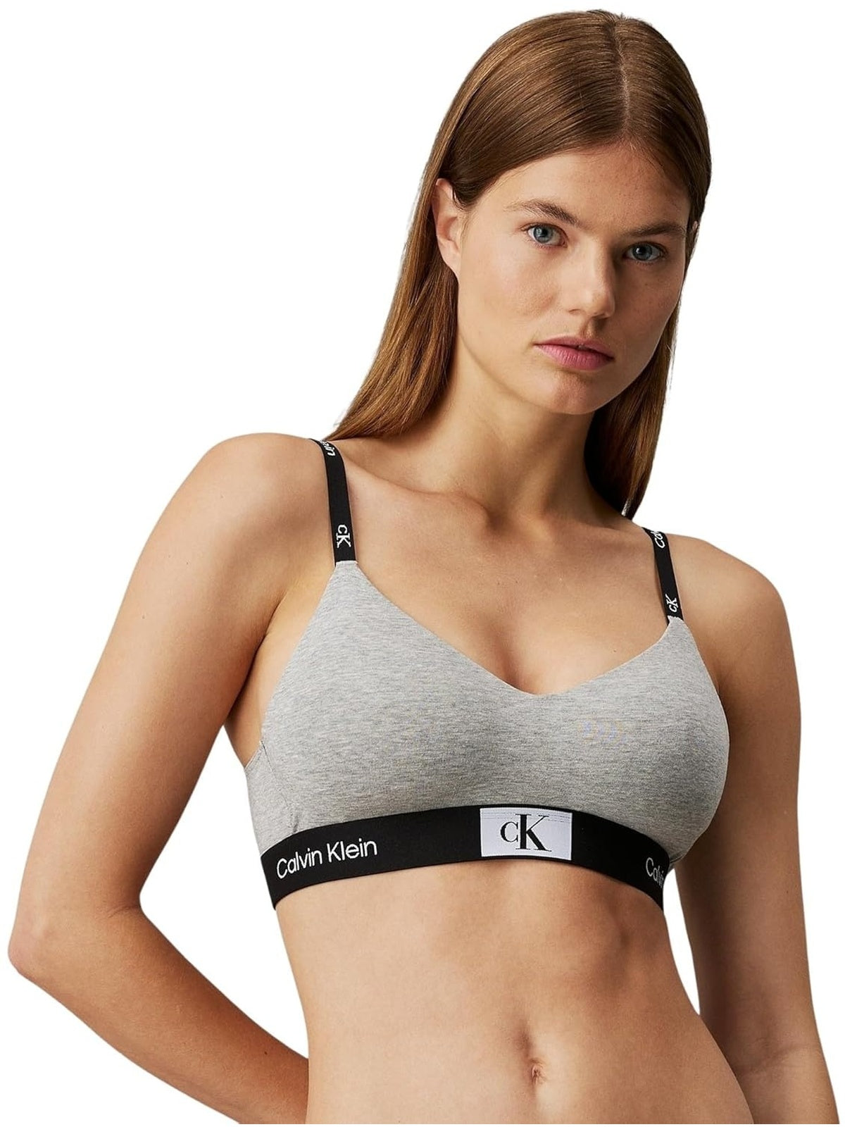 CALVIN KLEIN Sutien sport cupe captusite moi banda logo CK femei
