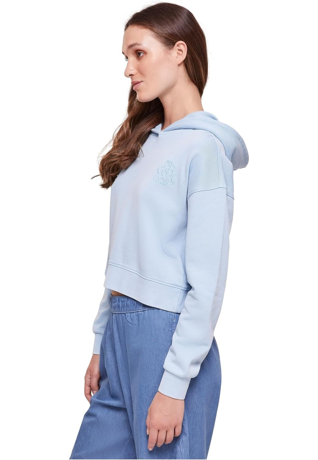 URBAN CLASSICS Hanorac cu gluga broderie florala femei