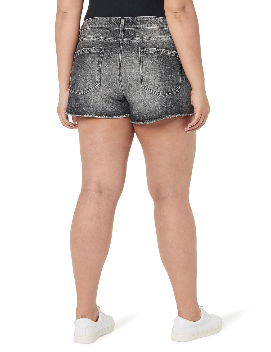 THE DROP Pantaloni scurti Jeans Arin Used-Look femei