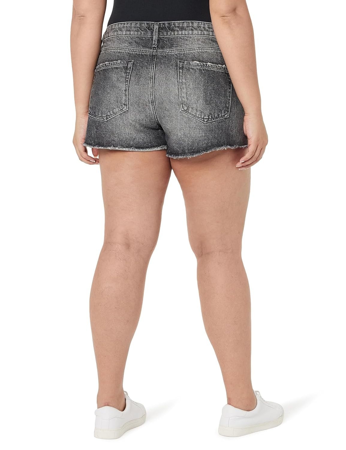 THE DROP Pantaloni scurti Jeans Arin Used-Look femei