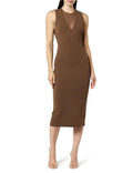 Rochie Midi Maro cu Decolteu în V – THE DROP