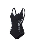 SPEEDO Costum de baie negru imprimat femei
