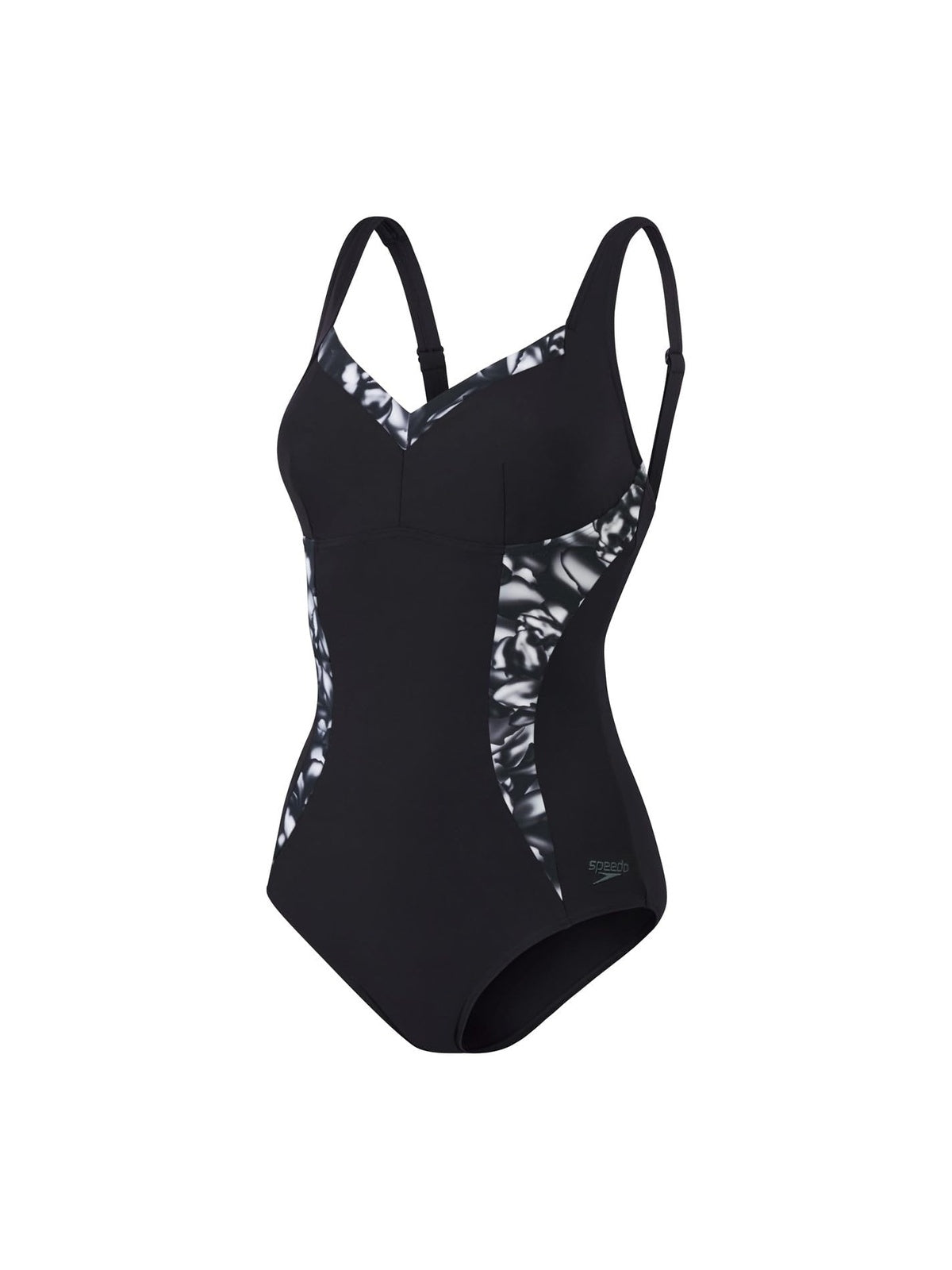 SPEEDO Costum de baie negru imprimat femei