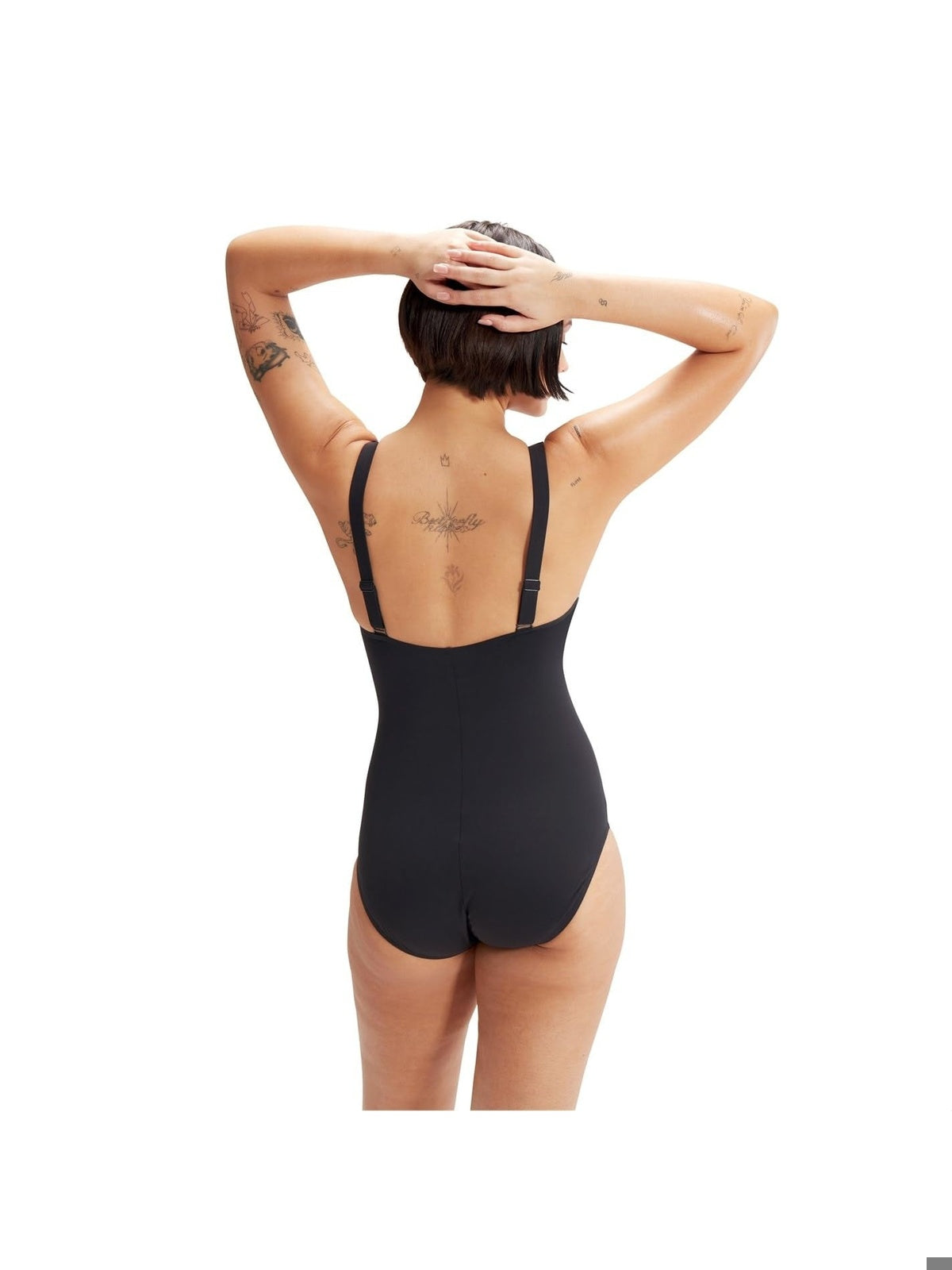 SPEEDO Costum de baie negru imprimat femei