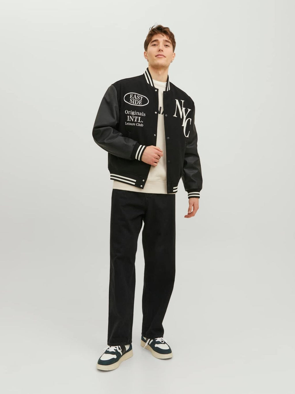 JACK & JONES Pantaloni Jeans fit negru barbati