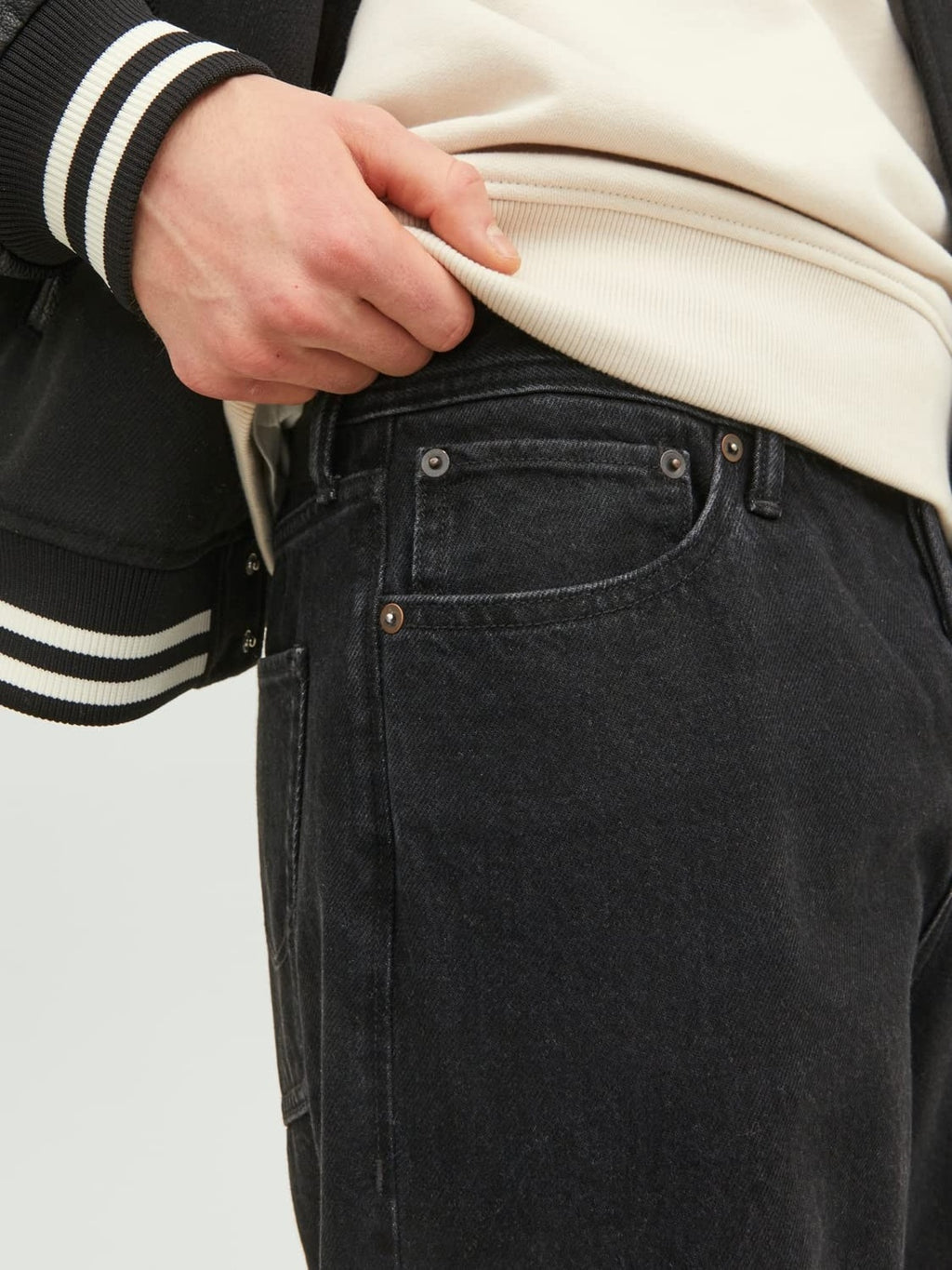 JACK & JONES Pantaloni Jeans fit negru barbati