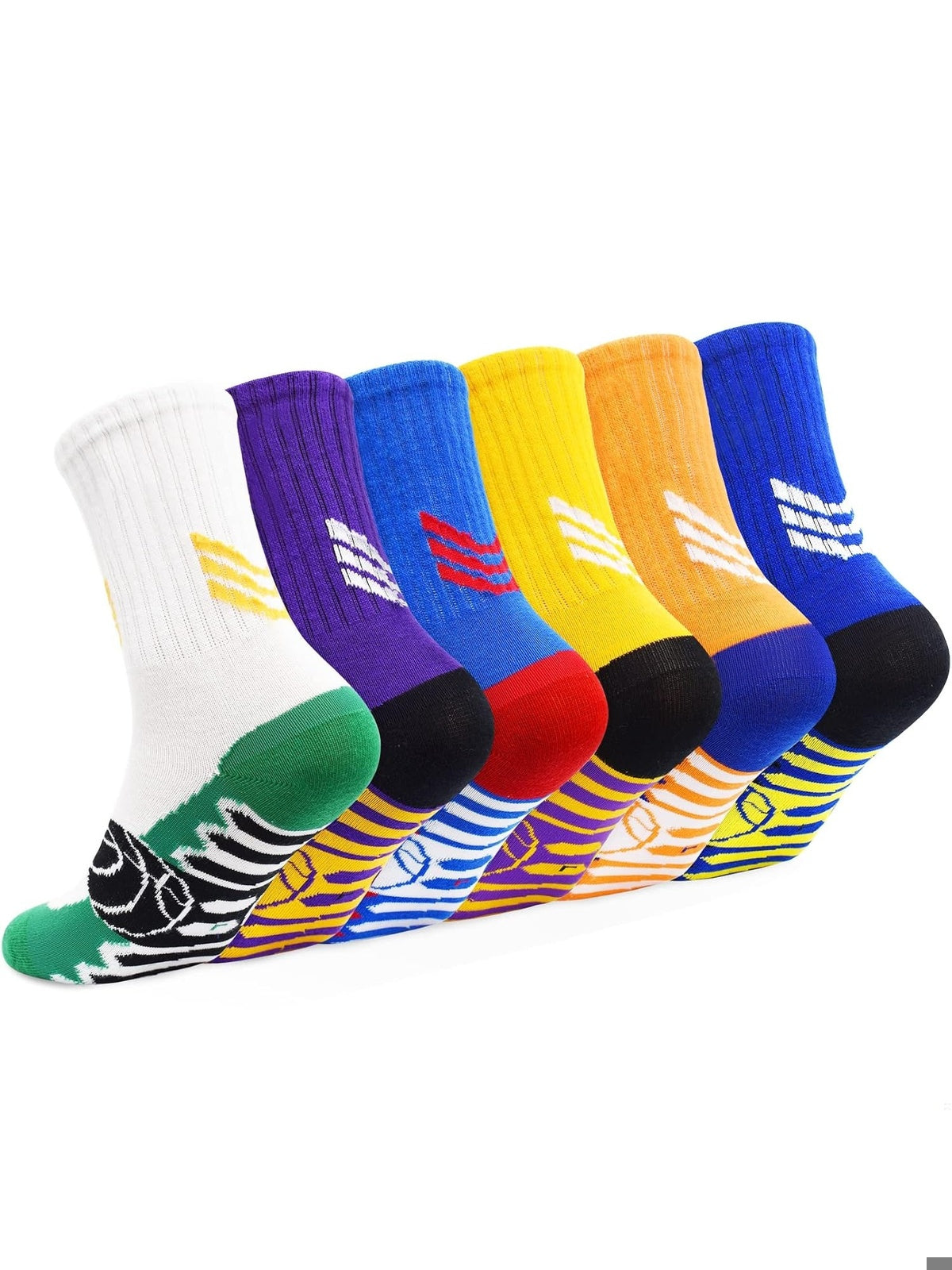 GRPSKCOS Perechi sosete sport multicolor din bumbac baieti copii fete ani