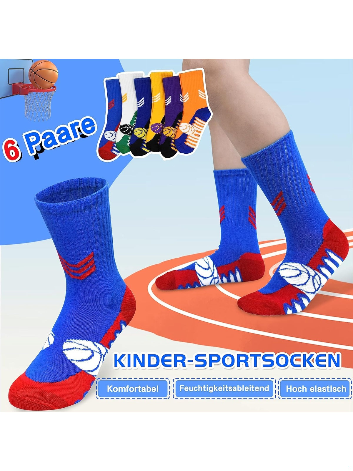 GRPSKCOS Perechi sosete sport multicolor din bumbac baieti copii fete ani
